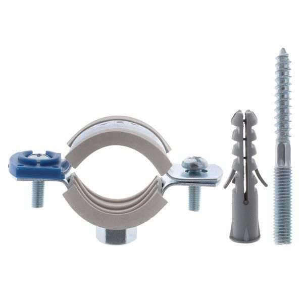купити Хомут трубний оцинкований Koer KCB.10.G 3/4" (26-30) сірий (KR2785) фото