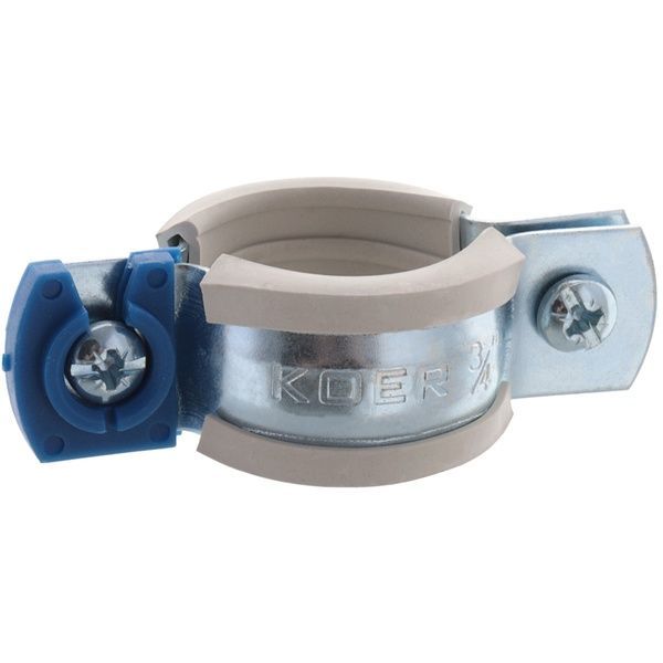 купити Хомут трубний оцинкований Koer KCB.10.G 3/4" (26-30) сірий (KR2785) фото
