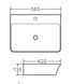 Умивальник накладний керамічний Mixxus Premium Bevel-0202 з переливом 560x415x125mm (MP6481) MP6481 фото 2