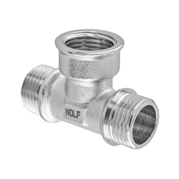 купить Тройник никелированный NOLF NFC.T06MFM-N-1/2"MFM (NF3100) фото
