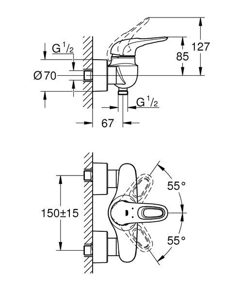 купить Смеситель для душа Grohe Eurostyle (33590003) фото