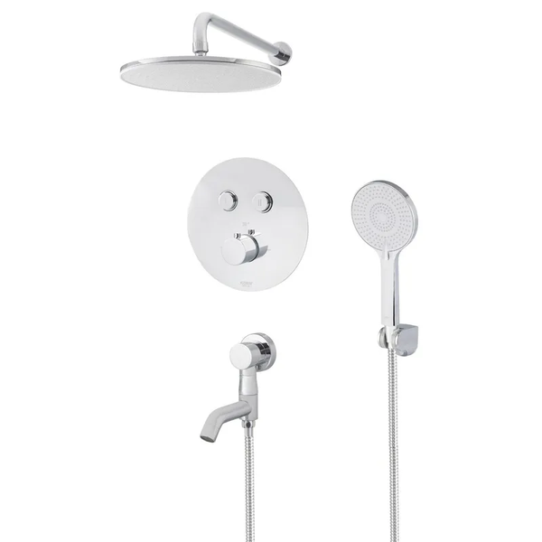 купити Вбудована душова система з термостатом Koer KB-67012-01 (Колір хром) (KR4728) фото