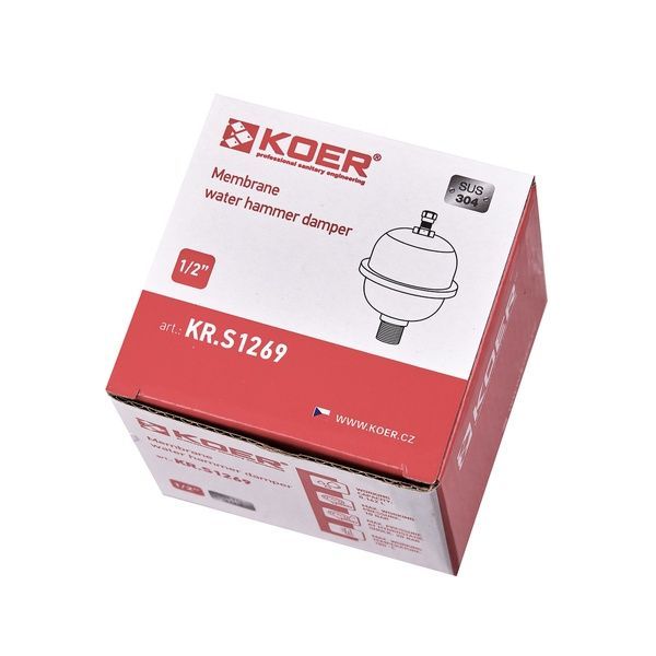 купить Компенсатор гидроудара Koer KR.S1269 - 1/2" мембранный (KR5623) фото
