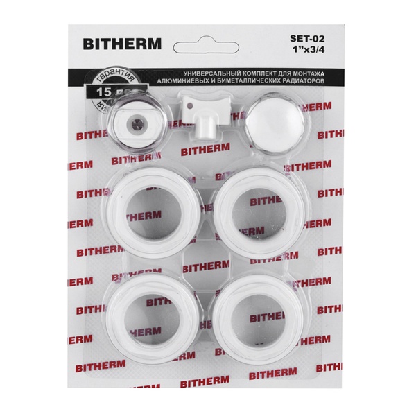 Комплект для радиатора 3/4" (без креплений) Bitherm SET-02 (BT0553) BT0553 фото
