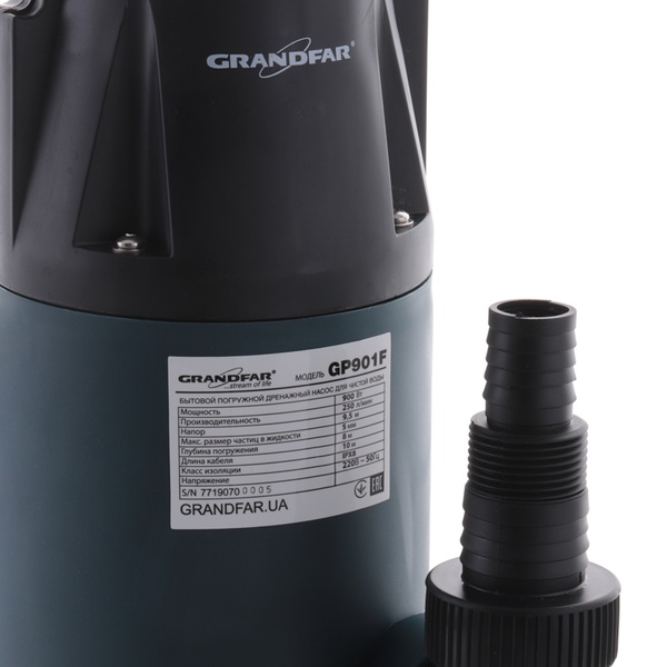 Дренажный насос для чистой воды (с поплавк. выкл.) Grandfar GP901F (GF1086) GF1086 фото