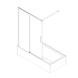 Шторки скляні на ванну розсувні KOER SR BS06-120x150-TR-01 прозоре скло EASY CLEAN 6мм хром (KR5945) KR5945 фото 3