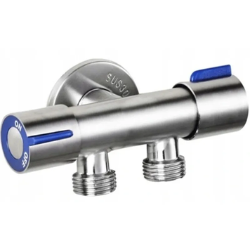 купити Кран для підключення сантехприладів MIXXUS VAL-11-1/2x1/2x1/2 з нерж. сталі SUS304 (Колір синій) (MI6811) фото