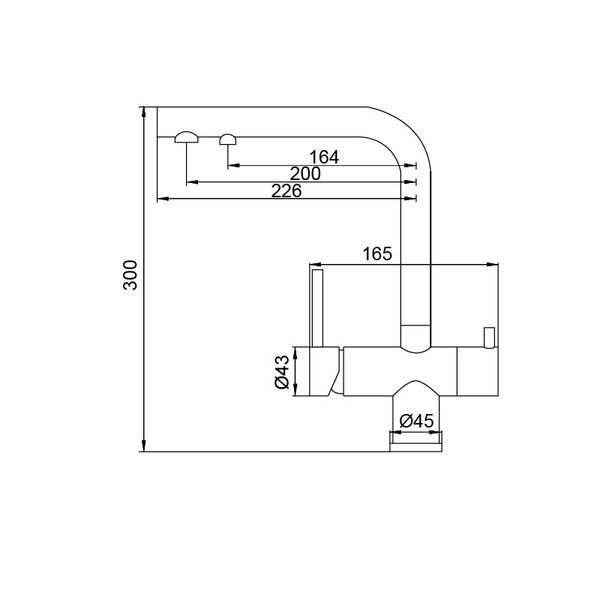 купити Змішувач для кухні з виходом для питної води KOER KB-72001-07 (KR3393) фото