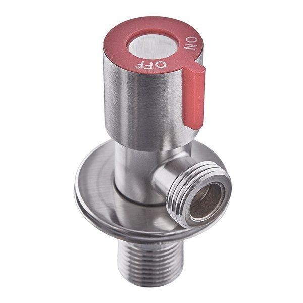 купити Кран для підключення сантехприладів MIXXUS VAL-02-1/2x1/2 з нерж. сталі SUS304 (Колір червоний) (MI6118) фото