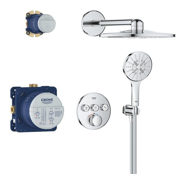 купити Душова система прихованого монтажу з термостатом Grohe Grohtherm SmartControl (34863000) фото