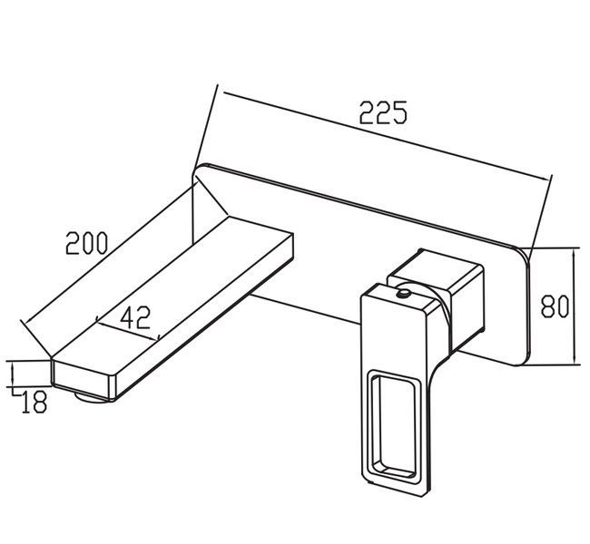 купить Смеситель для умывальника встроенный KOER KB-16009-07 (Цвет графит) (KR5981) фото