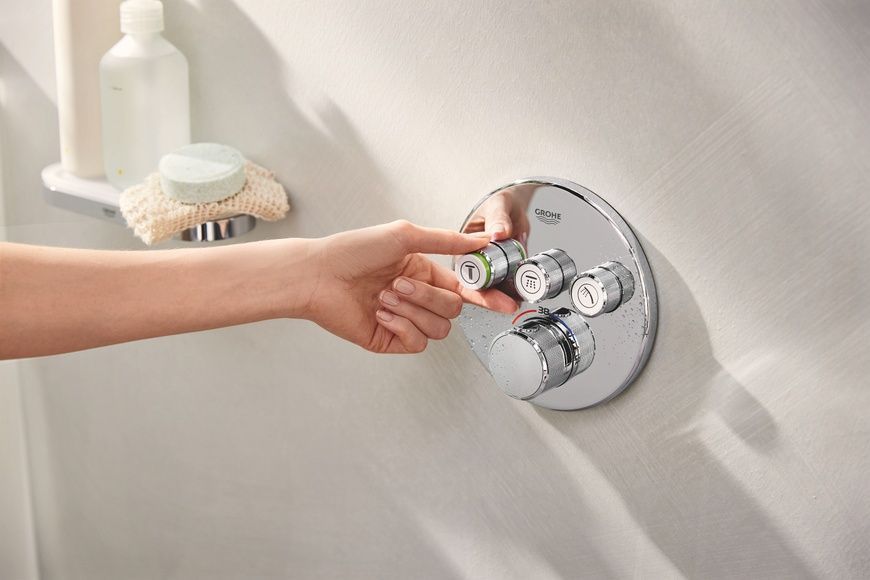 купити Душова система прихованого монтажу з термостатом Grohe Grohtherm SmartControl (34863000) фото