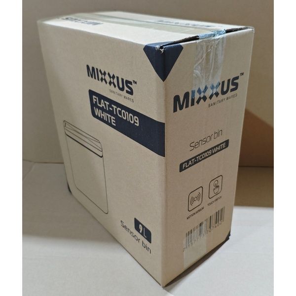 купить Відро для сміття сенсорне овальне MIXXUS FLAT-TC0109 WHITE 9 л (колір білий) (MI7074) фото