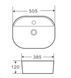 Умивальник накладний керамічний Mixxus Premium Ellipse-0201 505x385x120mm (MP6482) MP6482 фото 2