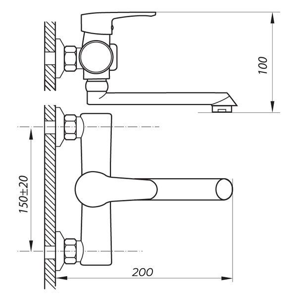 купить Смеситель для ванны Zerix PUD3 045 (ZX2920) фото