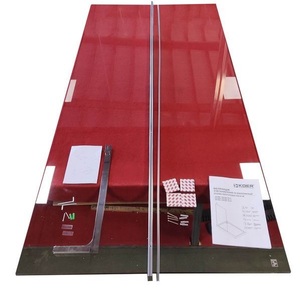 купити Душова перегородка Koer SR SP02-100x200-TR-01 Walk-In прозоре скло Easy Clean 8мм, хром (KR5395) фото