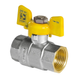Кран кульовий KOER KR.217.G - 1/2" FF ГГМ YELLOW, ручка "метелик" жовта (KR0032) KR0032 фото 1