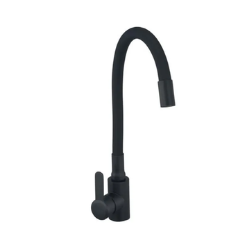 купить Змішувач для кухні з силиконовим. вил. Champion EZA-011 Black REFL.Black з нерж. сталі (CH6457) фото