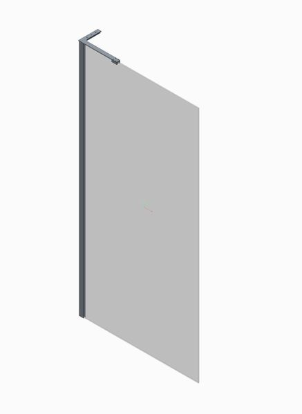 купити Душова перегородка Koer SR SP02-100x200-TR-07 Walk-In прозоре скло Easy Clean 8мм, графіт (KR5397) фото