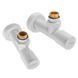 Комплект кранів рушникосушарки кутовий M1/2''xM1/2'' подовжений KOER KR.SET.534 WHITE (KR5843) KR5843 фото 2