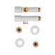 Комплект кранів рушникосушарки кутовий M1/2''xM1/2'' подовжений KOER KR.SET.534 WHITE (KR5843) KR5843 фото 5