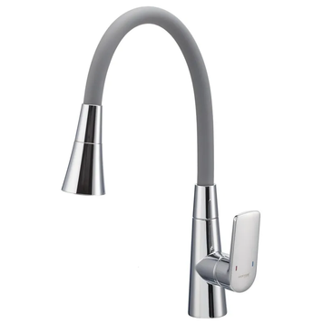 купить Змішувач для кухні MIXXUS PREMIUM MATIS 011-T NUT REFL.GRAY (Колір хром+силік. вилив сірий) (MI8267) фото