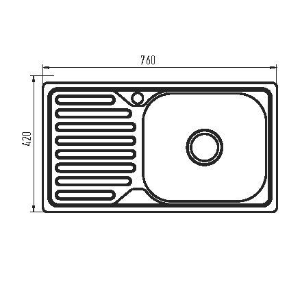 купить Мойка кухонная Zerix Z7642-08-180MD (micro decor) (ZS0573) фото