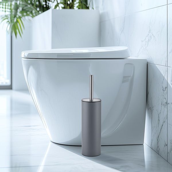 купить Йоржик для унітазу підлоговий MIXXUS PREMIUM ELLIPSE-TB0201 GRAPHITE (колір графіт) (MI7068) фото