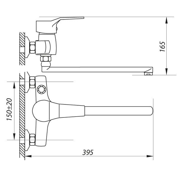 купить Смеситель для ванны Zerix NEO 279 (ZX0421) фото