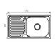 Мойка кухонная Zerix Z7642-08-180MD (micro decor) (ZS0573) ZS0573 фото 3