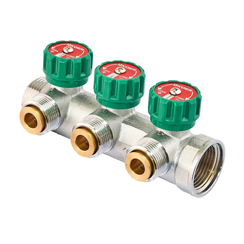 купить Колектор для теплої підлоги Koer KR.1127-3 - 1"x3 - 3/4 Ways (євроконус-площина) (KR4947) фото