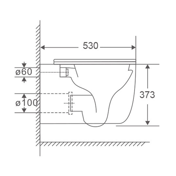 Унитаз подвесной Mixxus Premium Diverse-0101-T1 530x365x373mm, система смыва Tornado 1.0 (MP6477) MP6477 фото