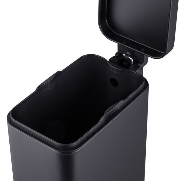 купить Відро для сміття з плавним закриттям прямокутне MIXXUS PREMIUM QUADRO-TC0105 BLACK 5 л (колір чорний) (MI7061) фото