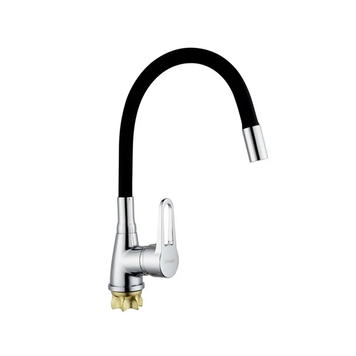 купить Змішувач для кухні з силіконовим виливом Champion Sop 014-045 (Nut) Refl.Black (MI6360) фото