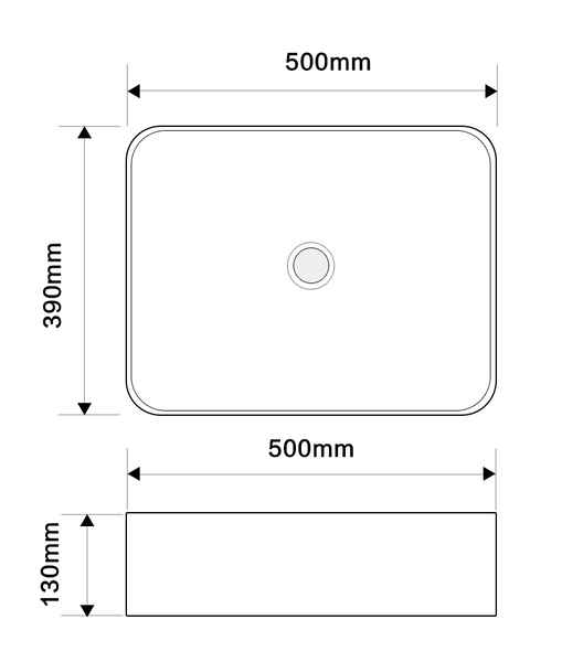 купити Раковина накладна Mixxus Premium DIVERSE-0110 500х390х130mm (MP6516) фото