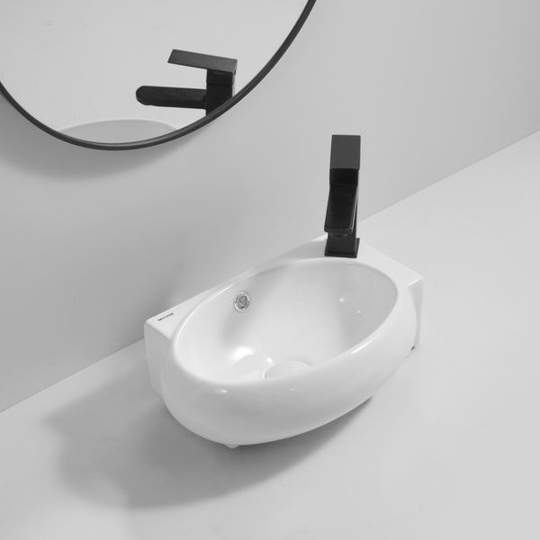 купить Раковина підвісна MIXXUS PREMIUM DIVERSE-1201-L 400х215х140mm (отвір під змішувач, перелив) (MP6507) фото