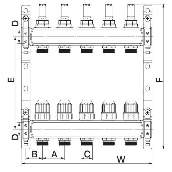 купить Коллекторный блок с расxодомерами Europroduct EP.S1110-11 1"x11 (EP4987) фото