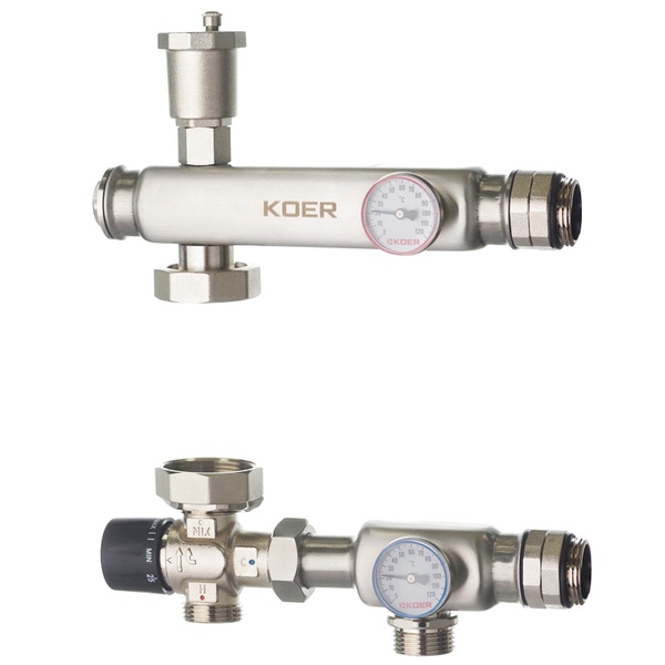 Смесительный узел Koer KR.S1023 (с термостатическим смесит. клапаном ) 1" НР SUS304 (KR2957) KR2957 фото
