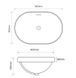 Раковина врезная на столешницу MIXXUS PREMIUM ELLIPSE-1601 600х400х190mm (перелив) (MP6569) MP6569 фото 9