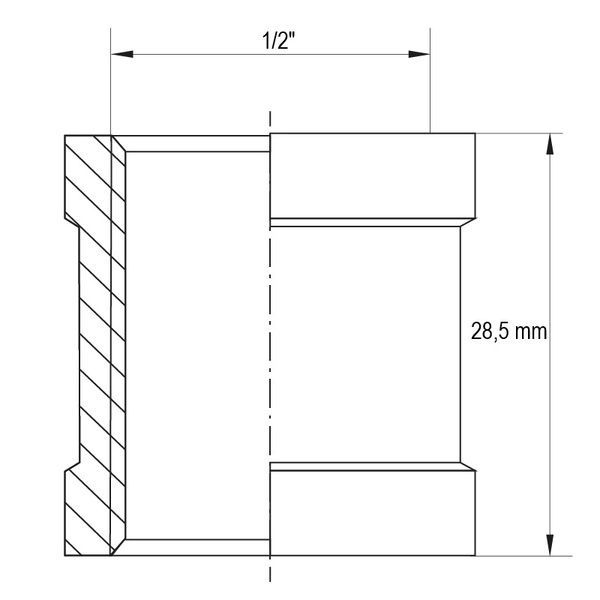 купить Муфта Koer KF.C06.WN - 1/2'' (Без никеля) (KR3025) фото