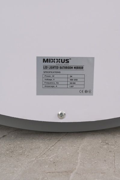 купить Дзеркало MIXXUS PLAIN MV02-50x70 з LED Touch, Anti-fog, димером, рег. яскравості, годинником (MI6010) фото