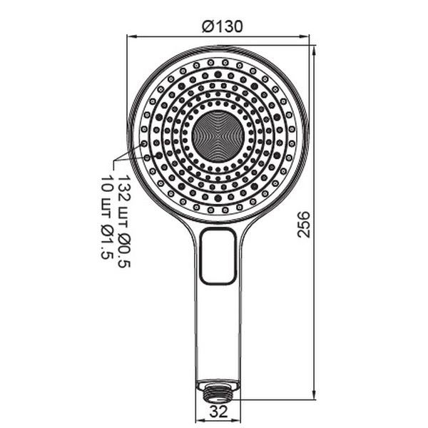 купити Лійка для душу Koer KP-0403-05 (3 функції) (KR4993) фото