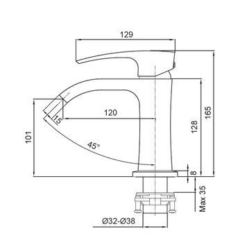 купить Змішувач для умивальника Koer KB-12007-05 (Колір чорний) (KR3443) фото