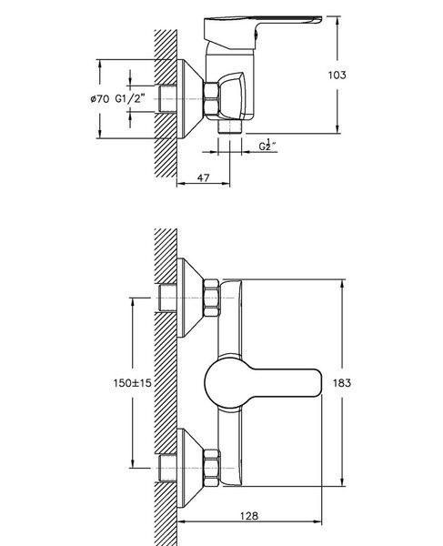 купить Змішувач для душу HAIBA MARCO 003 (Колір хром) (HB0875) фото