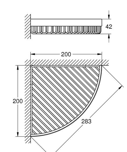купить Полиця у ванну кутова Grohe Selection Cube (40809000) фото