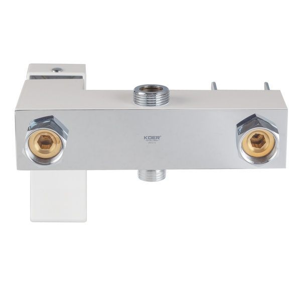 купить Душевая колонна со смесителем водопад KOER KB-58007-04, 3 функции (Цвет хром+белый) (KR5161) фото