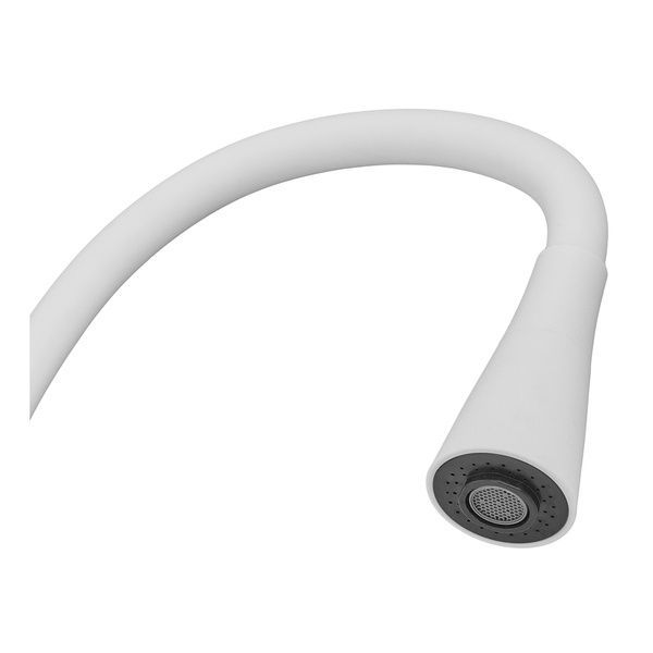 купить Смеситель для кухни ZERIX ATRIUM-011-T REFL.WHITE (Цвет хром+силиконовый излив белый) (ZX4719) фото