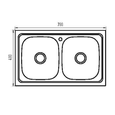 купить Мойка кухонная Zerix Z7848D-08-180MD Double (micro decor) (ZS0579) фото