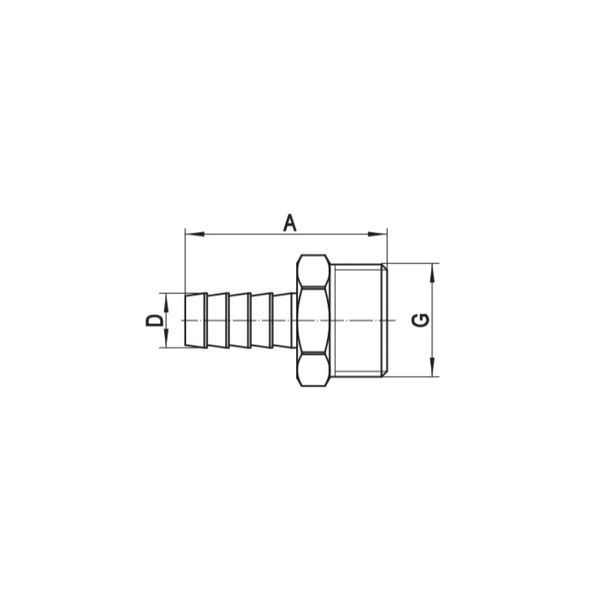 купити Штуцер для приєднання шланга Koer KF.U08M-18 - 3/4"x18mm M (KR3354) фото
