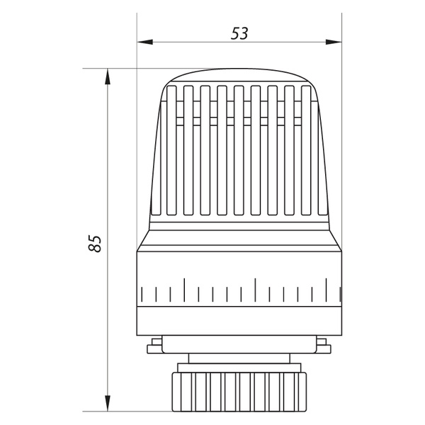 Термоголовка для радіатора M30x1.5 KOER KR.1330 (KR2676) KR2676 фото